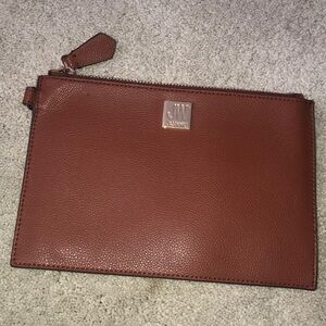 Jason Wu JW Zipper‎ Pouch Wallet Brown Leather